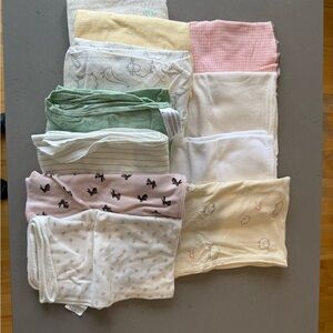 11 Assorted Baby Swaddle Blankets